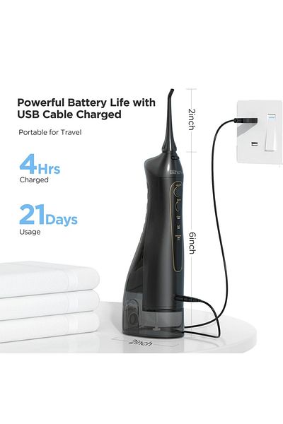 Bitvae Bv 5020e Electric Oral Irrigator, 7 Nozzles Included, 21-day Battery Life, Fast Charging, White