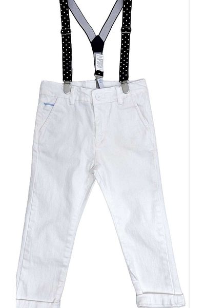 Idexe Pantaloni Jeans Cu Bretele Detasabile