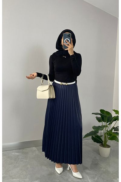 NİSUM MODA FUSTA PLATĂ PLISĂ ASPECT PIELE