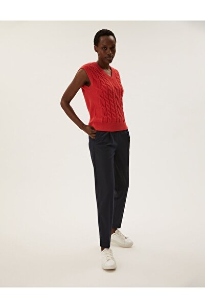 Marks & Spencer Tapered Fit Kemer Detaylı Pantolon