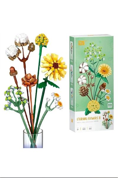 Vagonlife Loz Eternal Flowers: Cotton Daisy Gerbera 646 Pieces Block Toy Lz1670