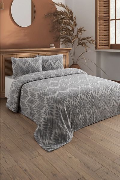 PANCHY CANKY Bedspread 240 X 240 Double Bed Bedding Set Plush Soft Welsoft 2 Pillowcases