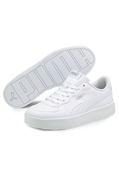 Puma Skye Clean-Puma White-White-Silver Women's Sneakers