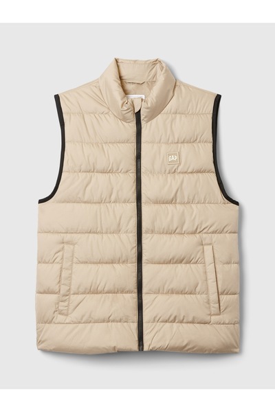 GAP Erkek Bej Gap Logo ColdControl Puffer Şişme Yelek