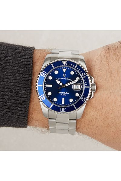 JACQUES DU MANOIR Pro Scuba Herren Uhr Silber Jwg02802