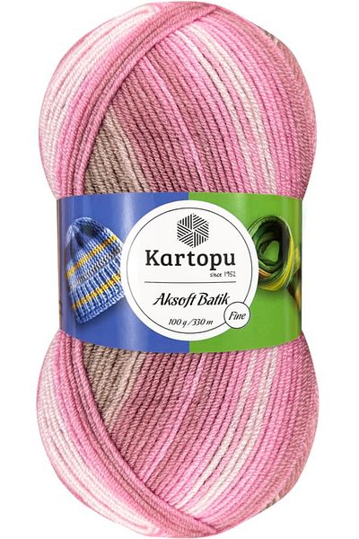 Kartopu Aksoft Batik Ebruli Πλεκτό Κλωστή 59226