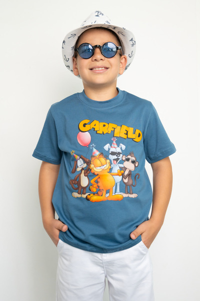 BookOrBook Παιδικό μπλουζάκι Garfield in the Party 100% βαμβακερό, κορυφαίας ...