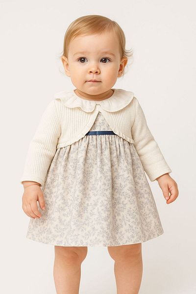 MixMax Bebe Baby Girl Floral Knitwear Dress