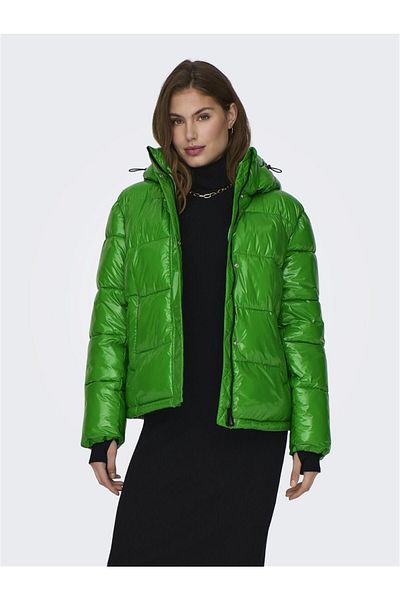 ONLY Ann Louis Premium Puffer Regula Otw haină verde cu glugă pentru femei