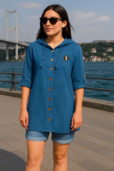 MODA Hooded Linen Tunic