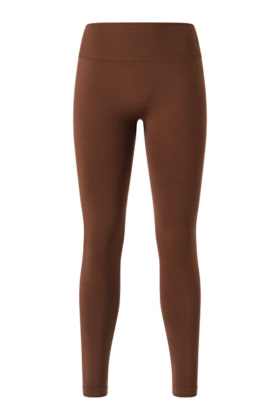 FANLEY Women's Seamless (Seamless) Shaping Gathering Waist Slimming High Waist Sports Leggings