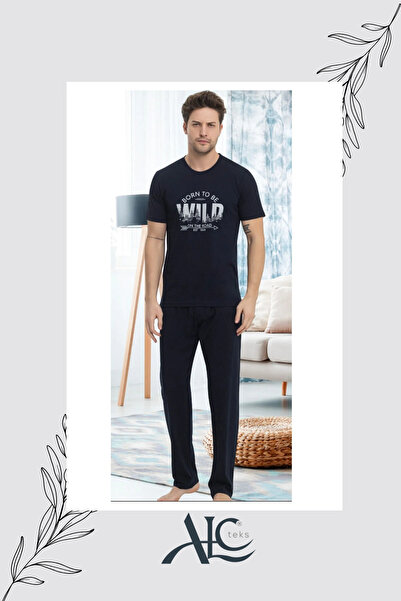 ALCteks Men's Pajama Set Lightweight & Cool: Single Jersey 100% Cotton – Summ...