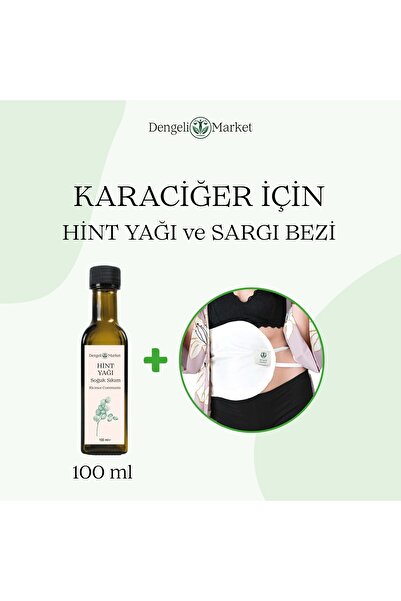 Dengeli Market Karaciğer Hint Yağı Sargı Bezi Ve 100 ml Hint Yağı (HEXANSIZ)-pamuklu Yüzey, Tekrar Kullanılabilir