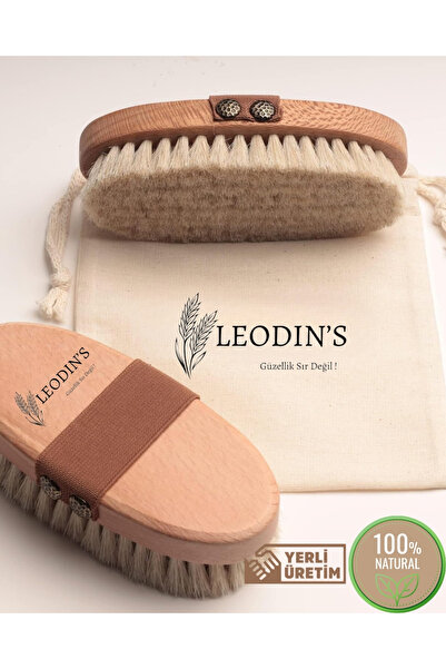 LEODİNS Selülit, Batık Ve Çilek Bacak Karşıtı Bakım Seti | At Kılı Fırçası - Sıkılaştırıcı Tonik