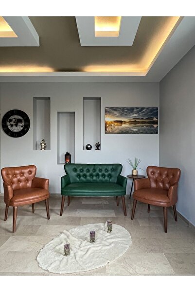 Azra Mobilya Azra Aksesuar Deri Ofis Koltuk Takimi Mobilya Takımı Balkon Kolt...