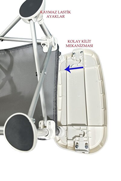 REALBABY Portatif Katlanabilir Taşınabilir Mama Sandalyesi (6AY-24AY)