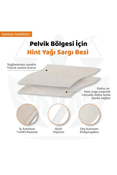 Dengeli Market Pelvik Hint Yağı Sargı Bezi, Pamuklu Yüzey, Rahat Kullanım, Ergonomik Dizayn (49 cm * 26 cm)
