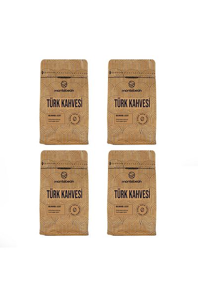 Montebean Medium Roasted Turkish Coffee 250 g X 4