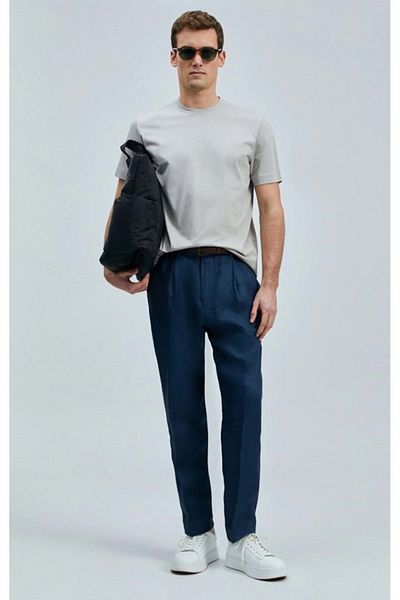 Lufian 111020262 Bran Ανδρικό T-Shirt Basic Ανδρικό T-shirt Μπεζ