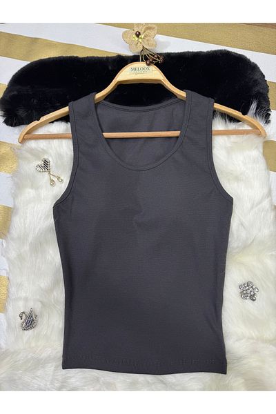 MELOOX Women Ribbed Look Suspender Basic Tank Top