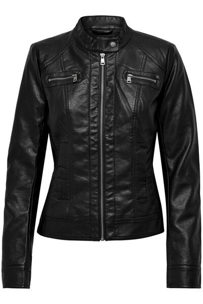 ONLY Δερμάτινο μπουφάν Onlbandit Faux Leather Biker 15081400 -blk
