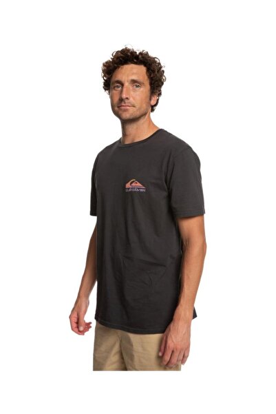 Quiksilver Men's Black Crew Neck Pastime Paradise T-Shirt