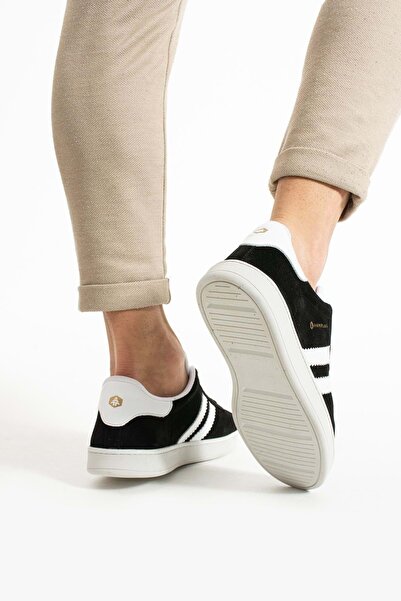 Hammer Jack 102-24155-M Leather Men's Sneakers BLACK-WHITE