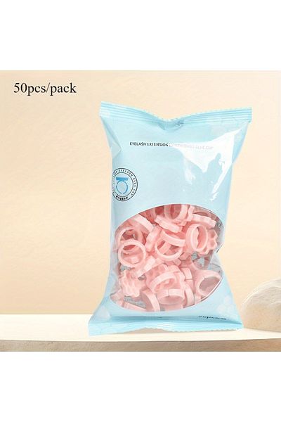 Choice Pink 50pcs/pack New Eyelash Extensions Special Honeycomb Drip Glue Cup Positive And Negative Availab