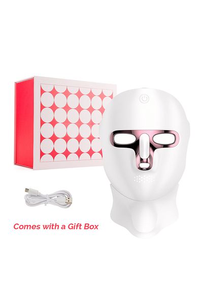 Choice Gift Box 7 Color Led Facial Mask Face And Neck Photon Skin Rejuvenation Whitening Tighten Rechargeab