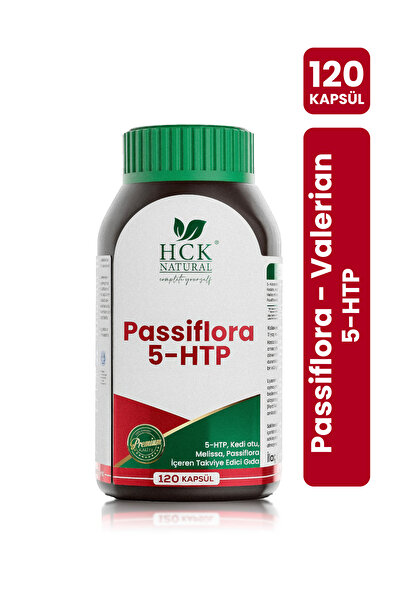 HCK NATURAL Pasiflora 120 Kapsül 5-HTP Kediotu Ekstresi Melisa Ekstresi Passiflora Ekstresi