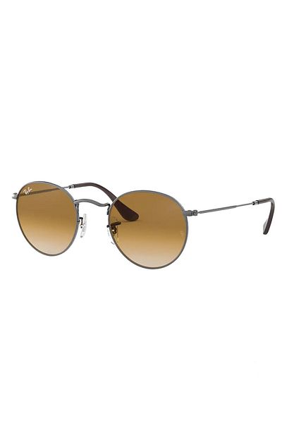 Ray-Ban نظارة شمسية راي بان مان دائرية معدنية - Rb 3447n - مقاس العدسة: 50 مم - لون رمادي
