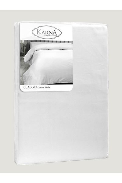Karna Home Κλασικό Βαμβακερό Σατέν Παπλωματοθήκη Μονό 150x220