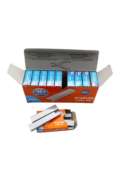 Delta 24/6 Gray Staple Wire Gray 1000 Li 10 Box Code:1552