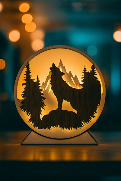 Quun Ahşap Kişiye özel Led Aydınlatma Masa Lambası Gece Lambası Çocuk Odası L...