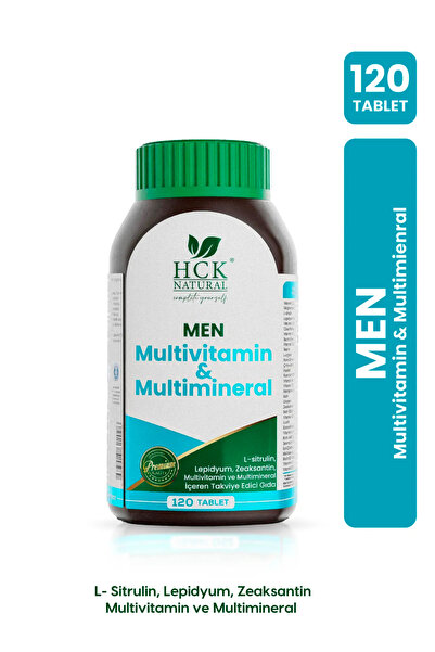 HCK NATURAL MEN - Erkeklere Özel Multivitamin-Multimineral Kompleks 120 Tablet
