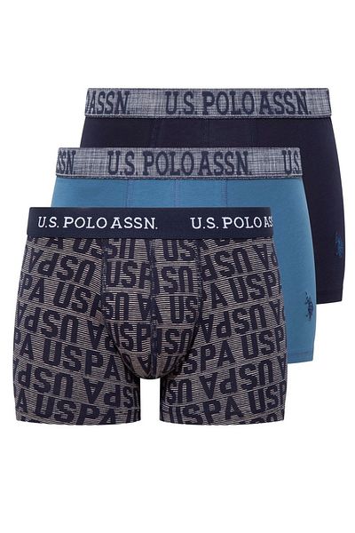 U.S. Polo Assn. Σετ 3 ανδρικών μπόξερ – βαμβακερό και αναπνεύσιμο ύφασμα