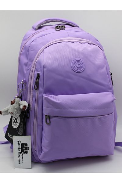 ÇantaExpress Rucsac de școală unisex Geantă de școală din țesătură impermeabilă unisex 2500 Liliac