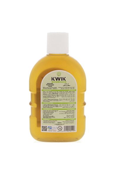 Kwik Antiseptic Disinfectant Liquid 250ml – Powerful Antibacterial Cleaner