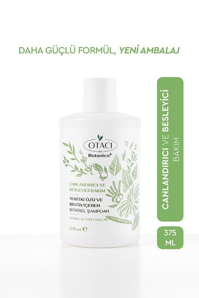 Otacı Botanics + Revitalizing & Nourishing Care - Herbal Shampoo Containing 10 Plant Extracts and Biotin
