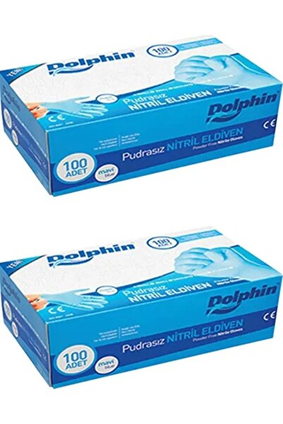 egeayazambalaj Cerrahi Eldiven Mavi Nitril 100'lü Paket 2 Adet S Beden Muayen...