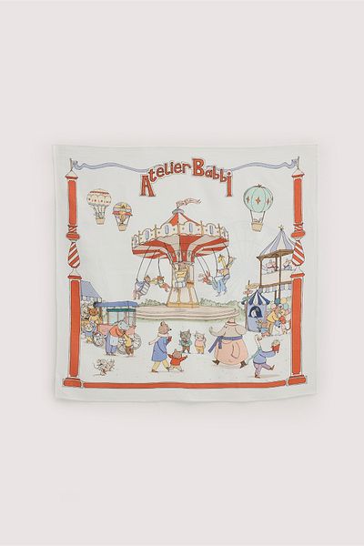 Atelier Babbi بطانية أطفال موسلين طبقة مزدوجة - فن فوار 70x70 سم