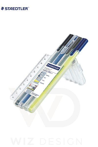 Staedtler Triplus Mobile Office Set of 4 (fineliner-ballpoint Pen-versatil-phosphorescent Pen)