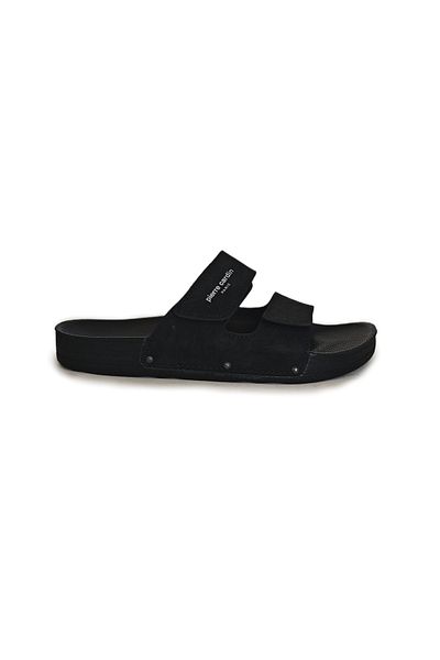 Pierre Cardin Ανδρικές παντόφλες 2spc7039 Μαύρες με ρυθμιζόμενο λουράκι Velcro