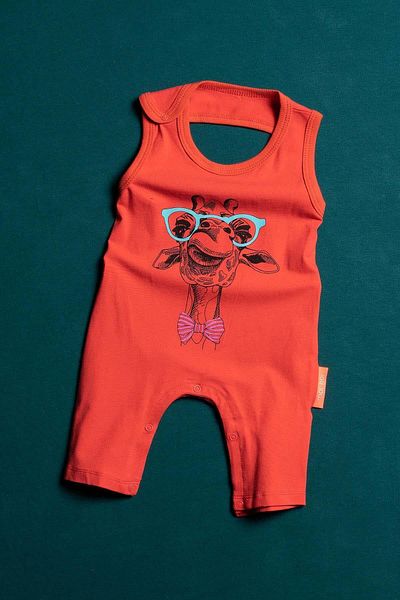 Moi Noi Giraffe Patterned Baby Girl and Child Undershirt Jumpsuit