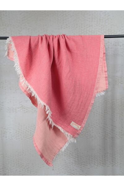 Hazel Coral 3 Layer Muslin Baby Blanket & Blanket Red