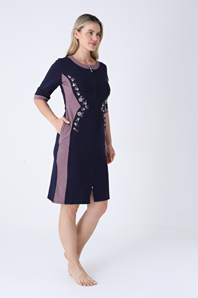 ROMEO LİFE Γυναικείο φόρεμα από βαμβακερό Lycra με φερμουάρ 5843