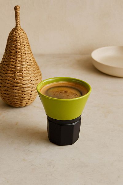Anadolu Saray Handmade Ceramic Green Cone Design Mug Mug Cup |   Mug Cup Mug Coffee Cup