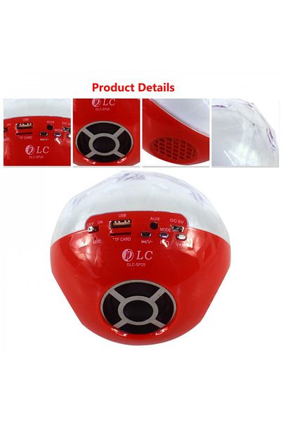 DLC Color Ball Speaker Bluetooth DLC-SP20 Red/Clear