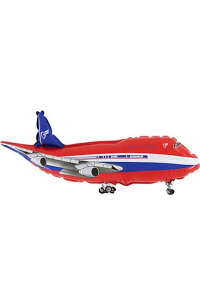 Pandoli Partidolu Minishape 35 Cm Passenger Aircraft Foil Balloon Red Color