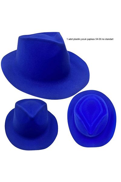 partidolu Για επίδειξη Πλαστικό Navy Blue Σκούρο Μπλε Χρώμα Χωρίς κορδόνια Καουμπόικο Καπέλο Παιδικό 1 Τεμάχιο